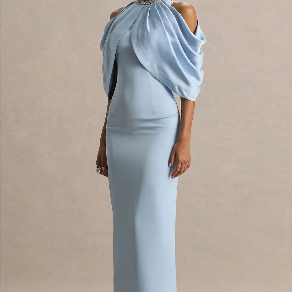 Club L London Light Blue Maxi Dress